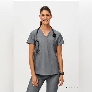 Figs Catarina Charcoal Gray Scrub Top